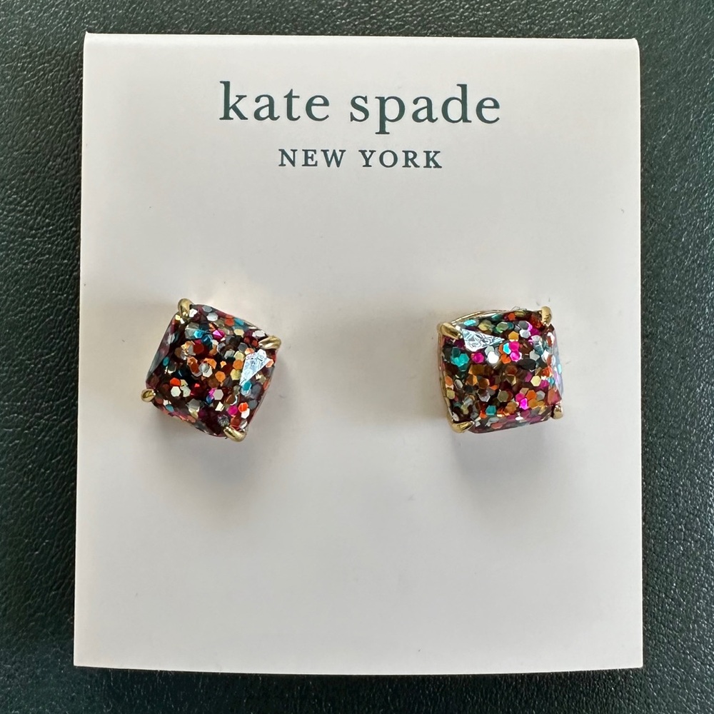 Kate Spade Multi Glitter Mini Stud Earrings